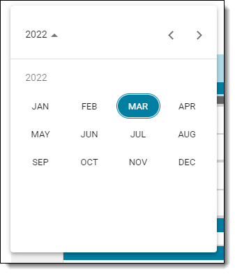 Select the month in the date picker.